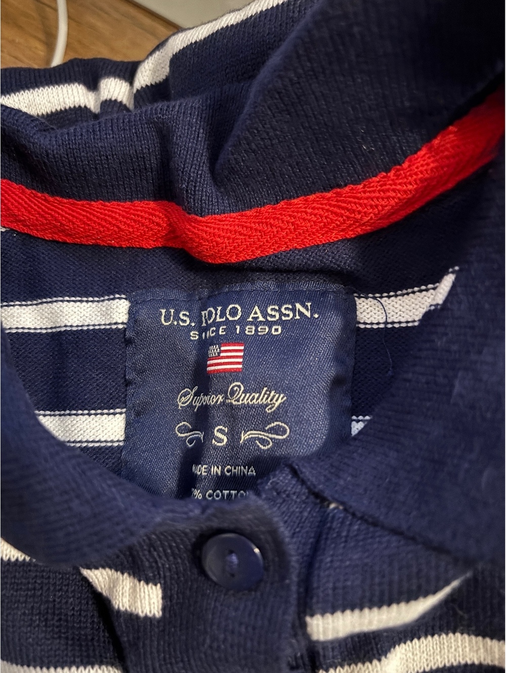 U.S. Polo Assn navy striped collared sweater dress - Picture 3 of 7